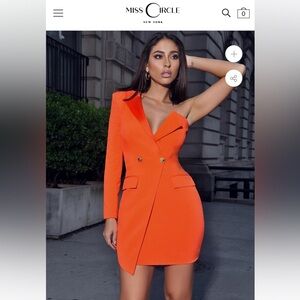 Miss Circle Orange Suit Dress